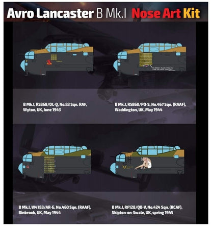 HK Models 1/32 Avro Lancaster B Mk.I Nose Art Kit Model