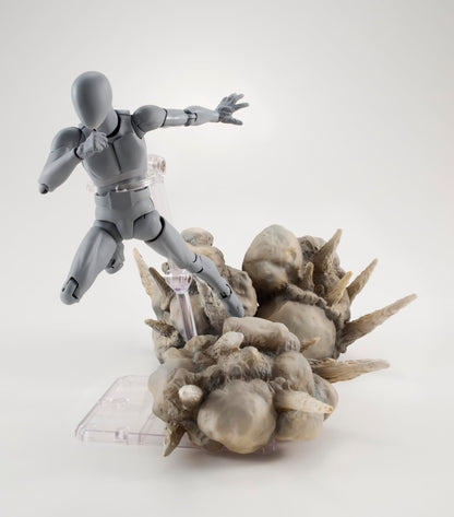 TAMASHII NATIONS Effect Explosion Gray Ver for S.H. Figuarts 100mm