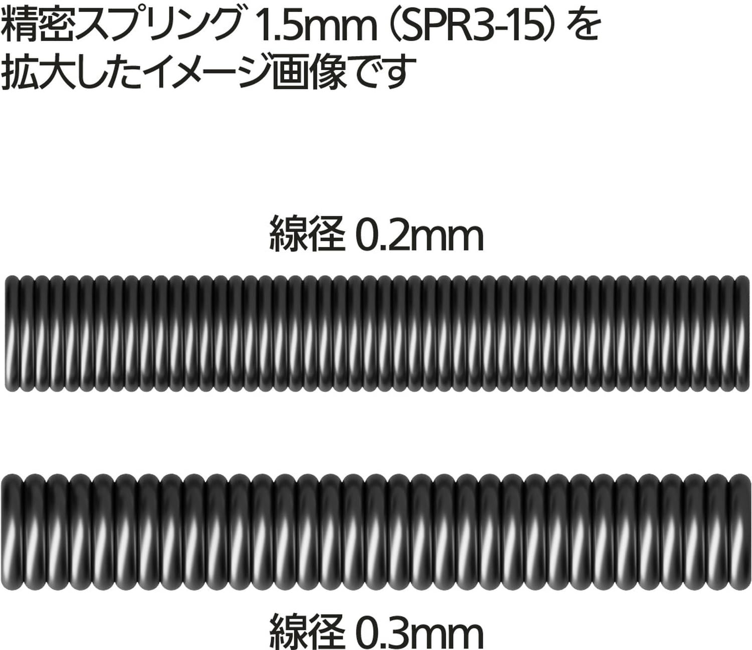 HiQparts Precision Spring Set 0.5mm Diameter 20cm 2 Pieces for Models