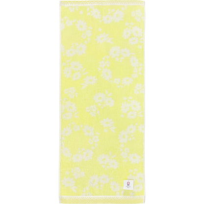Hayashi Face Towel Flower Waltz Yellow 34x80cm