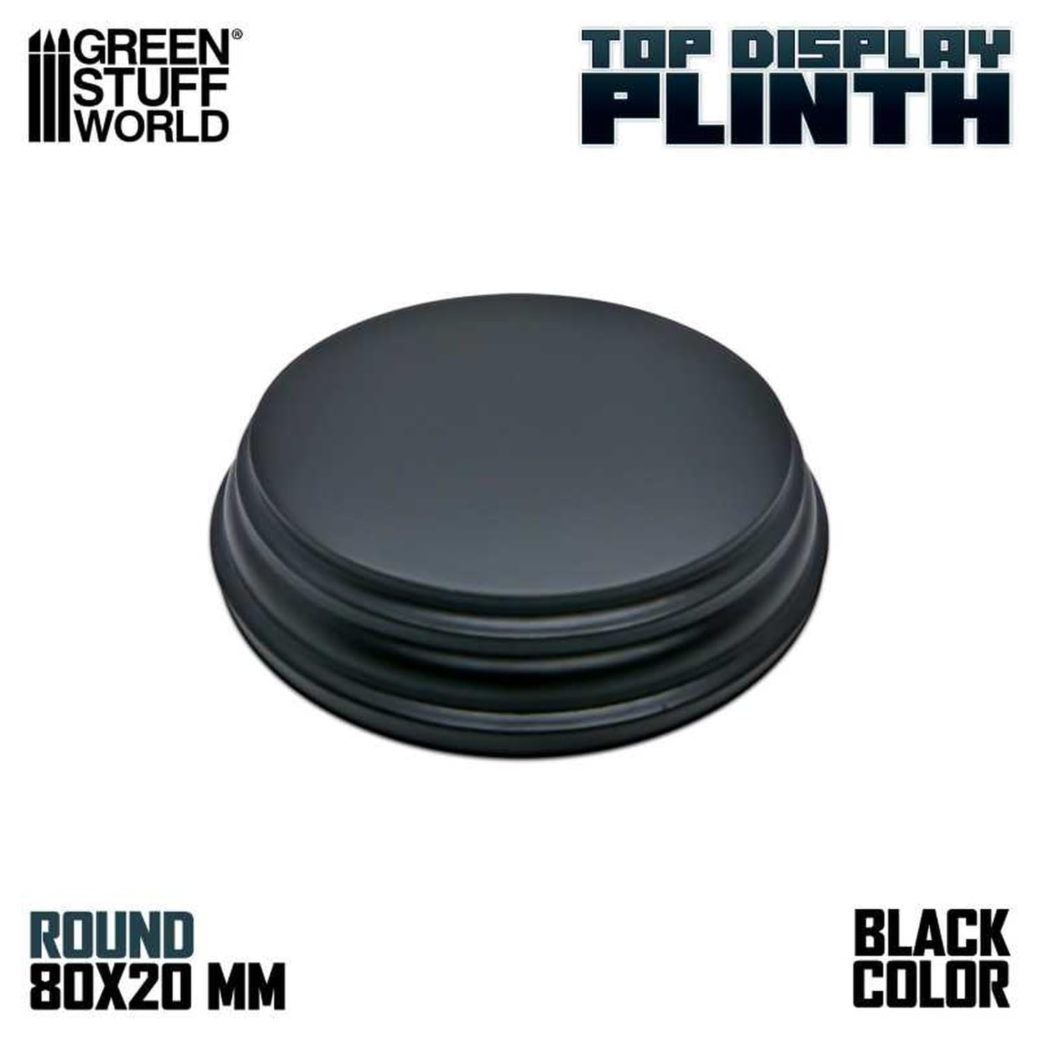 Green Stuff World Round Top Display 8cm MDF Wood Base for Hobby Collectibles