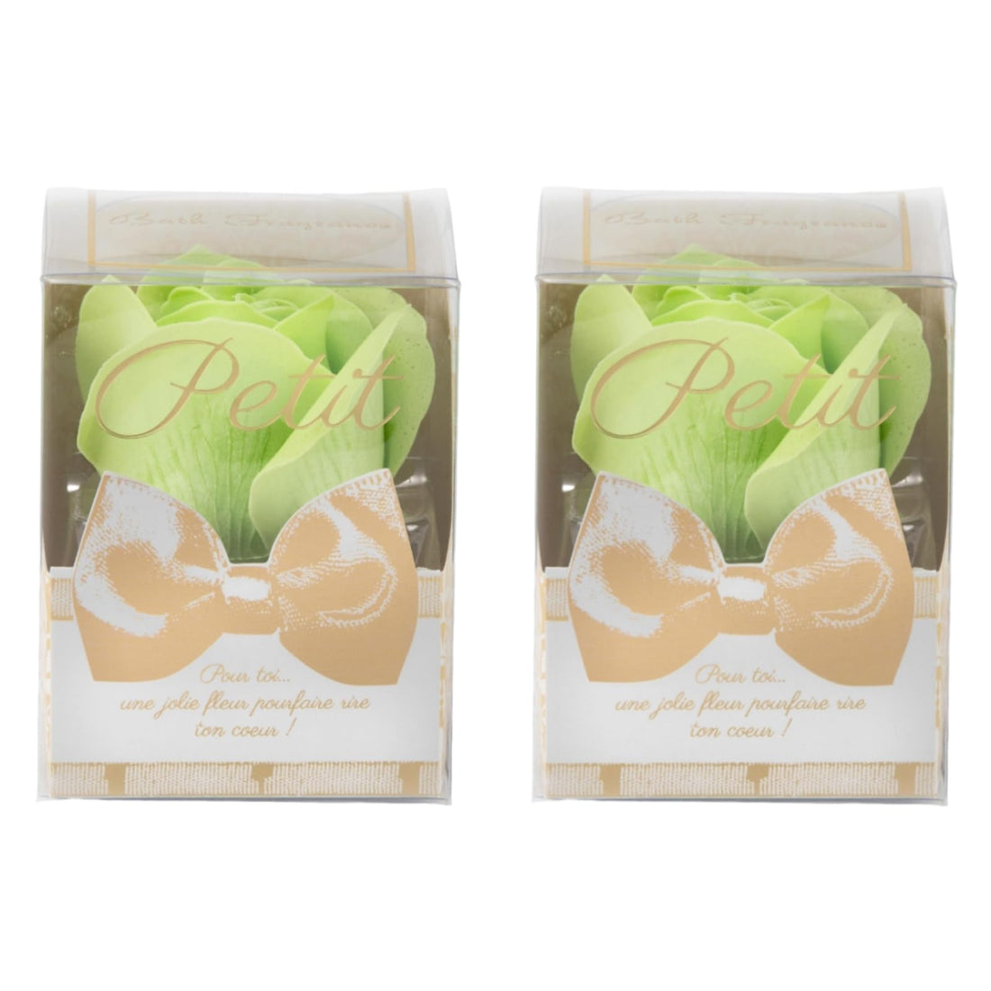 Q-FLA Bath Soak with Soap Flower Gift Set Green for Women