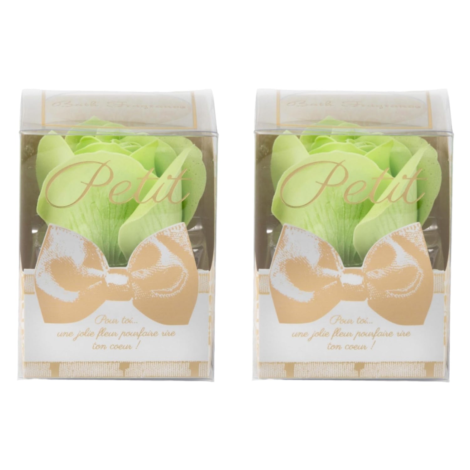 Q-FLA Bath Soak with Soap Flower Gift Set Green for Women