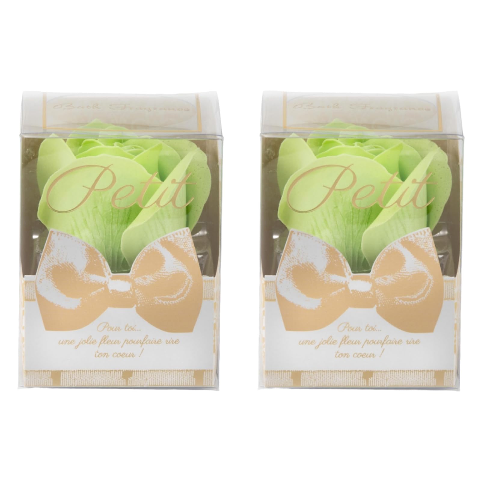Q-FLA Bath Soak with Soap Flower Gift Set Green for Women