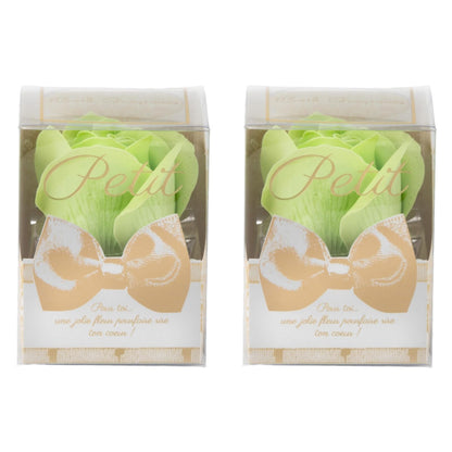 Q-FLA Bath Soak with Soap Flower Gift Set Green for Women