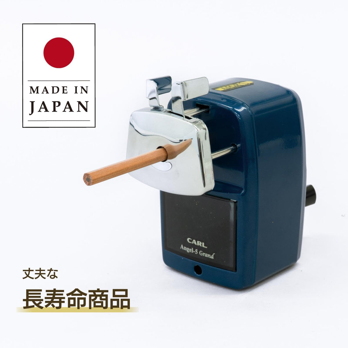 CARL Angel 5 Grand Sharp Blue Manual Pencil Sharpener with Adjustable Tip