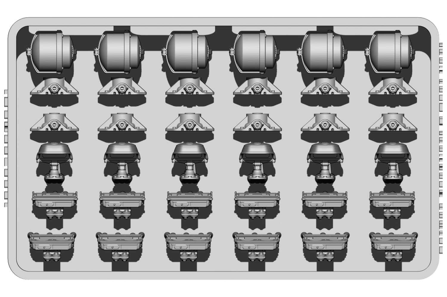 BSK Model 1/35 German Headlight and Taillight Set for Scale Models