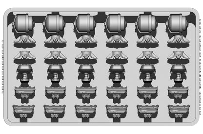BSK Model 1/35 German Headlight and Taillight Set for Scale Models