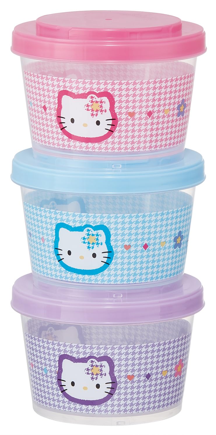 Skater Food Storage Containers Set 240ml Hello Kitty Design