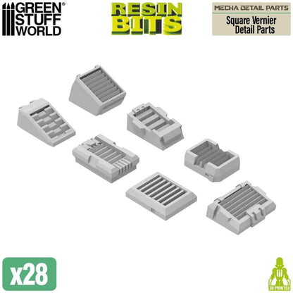 Green Staff World Square Exhaust Unit Detail Parts Set of 28