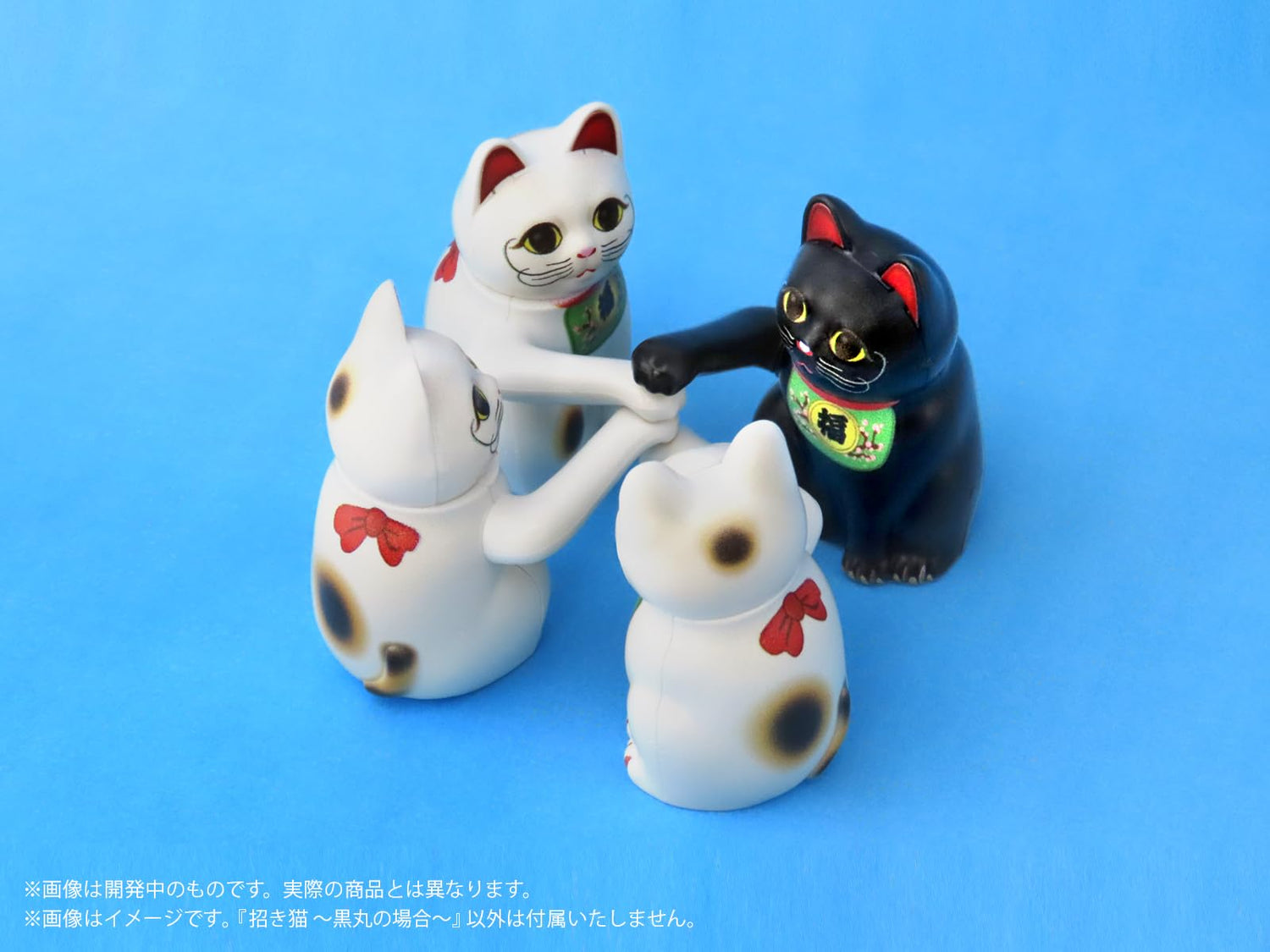 MIC DI-GI Prepainted Plastic Model Lucky Cat Black Round Edition