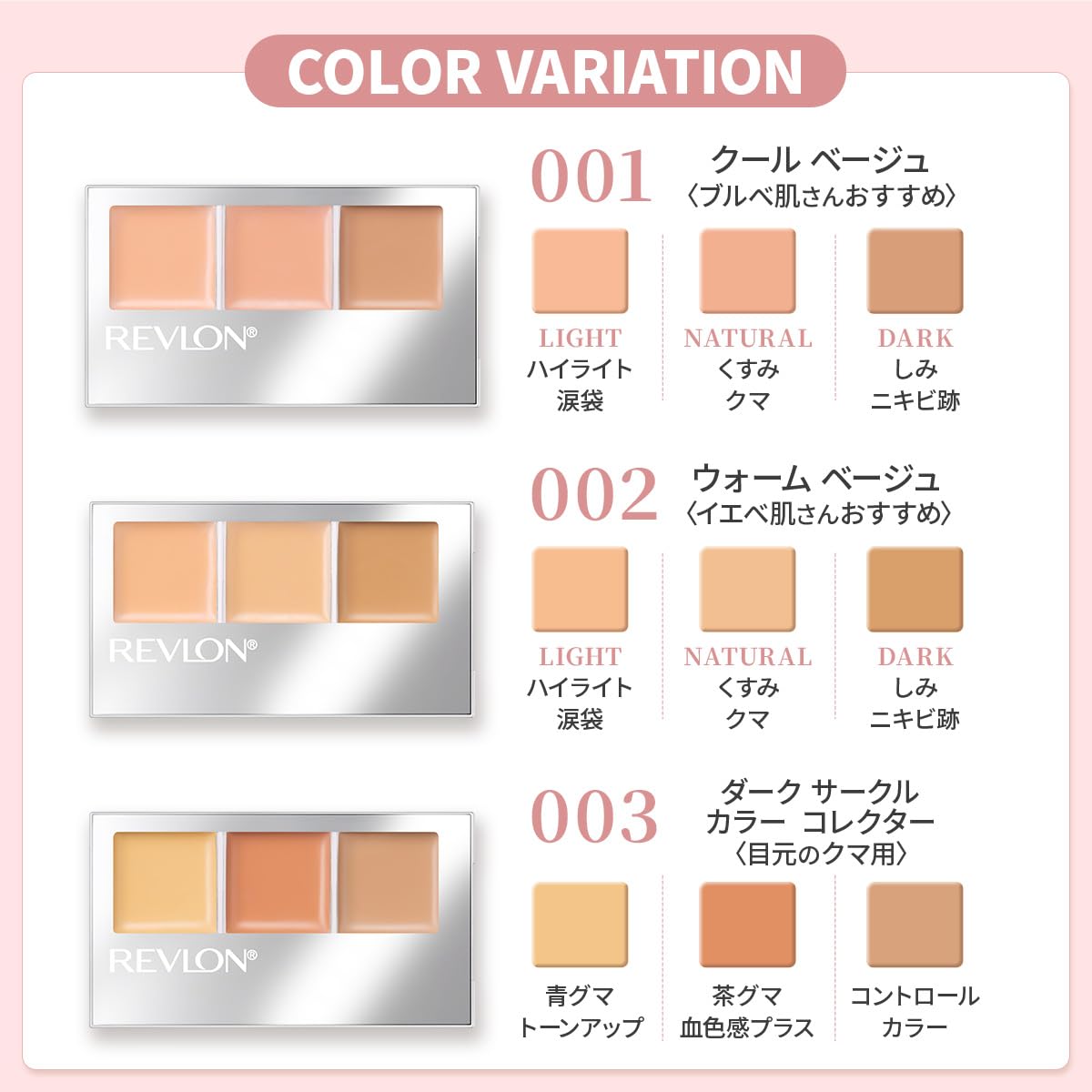 REVLON ColorStay Longwear Concealer Palette Cool Beige 001