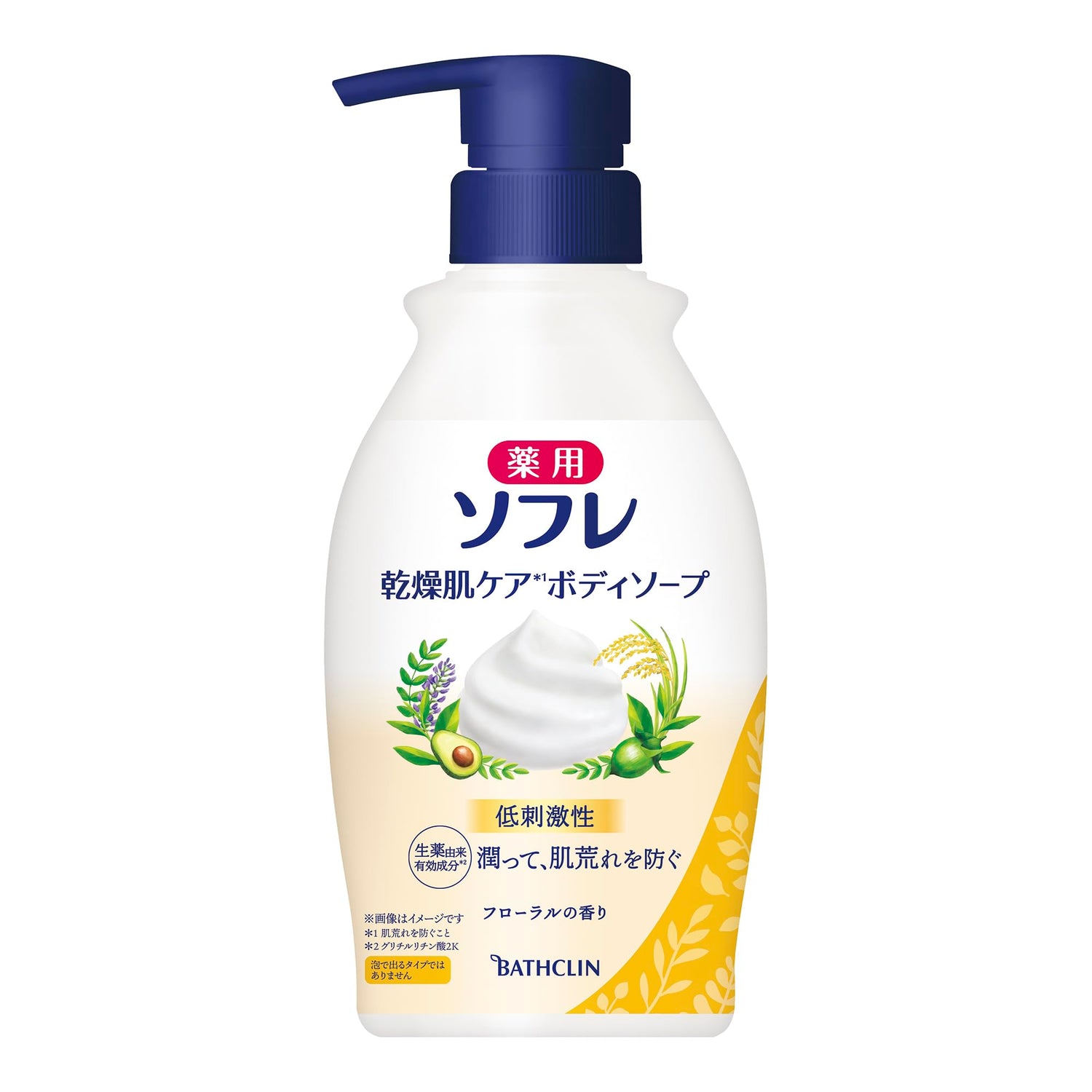 Sofure Body Soap 450ml for Dry Skin with Floral Fragrance