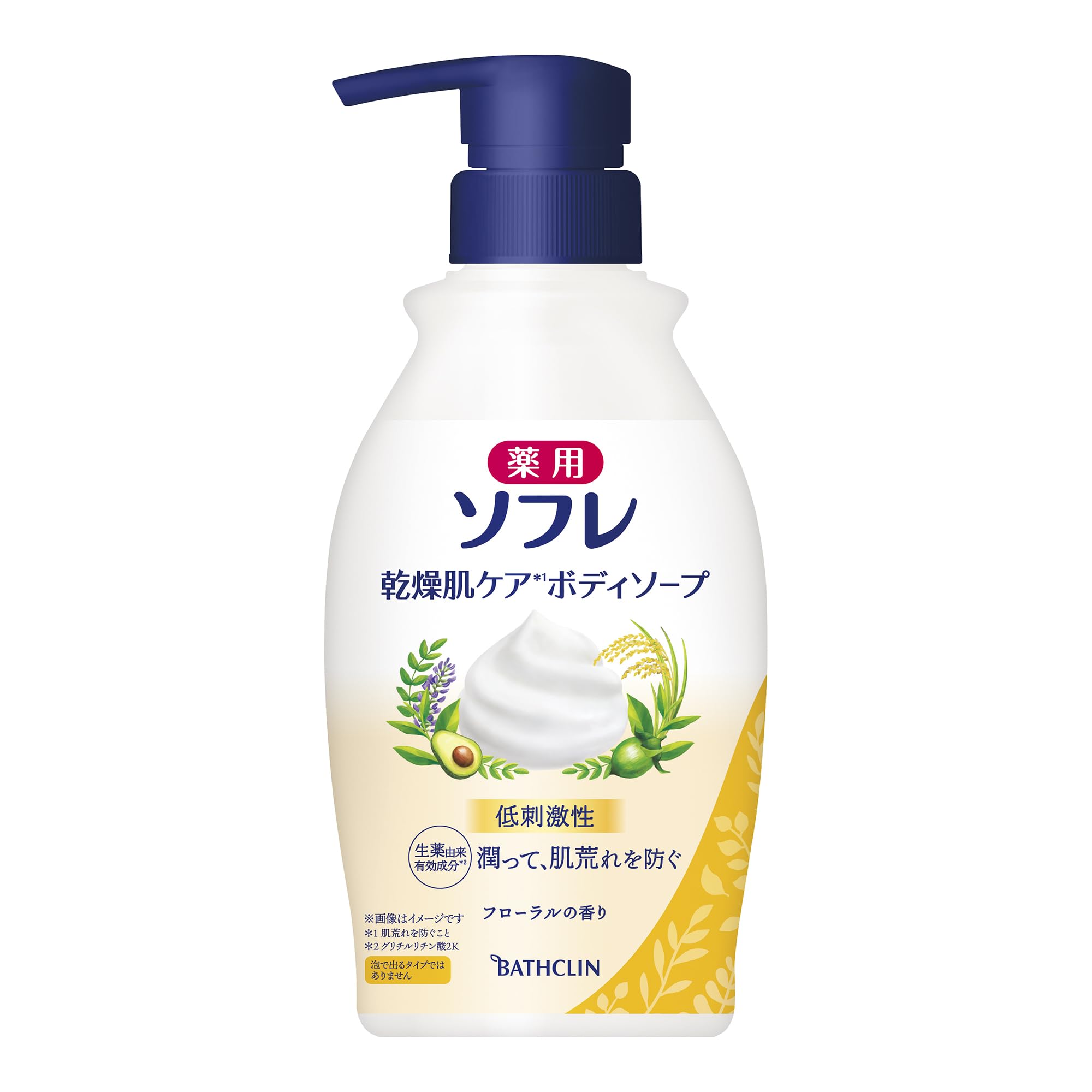Sofure Body Soap 450ml for Dry Skin with Floral Fragrance