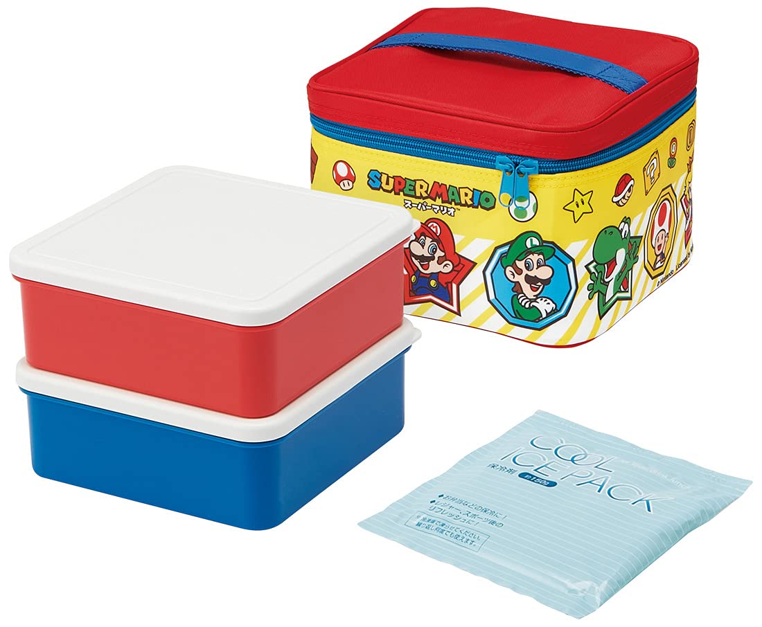 Skater Super Mario Lunch Box with Insulated Bag 2240ml