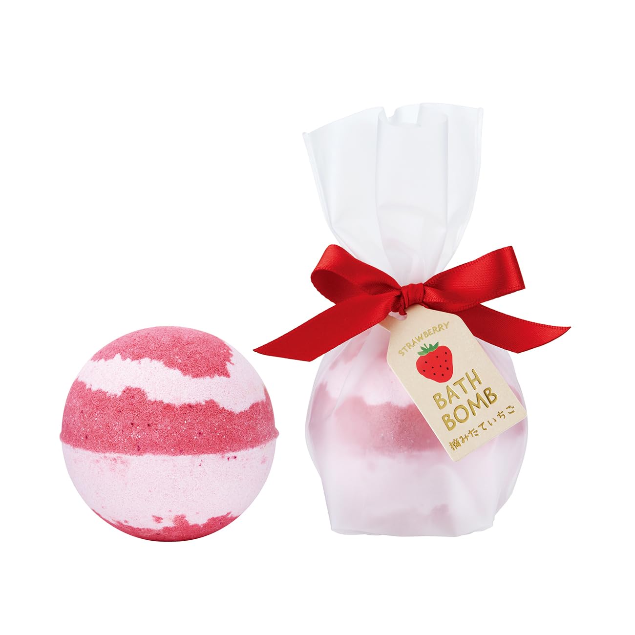 GPP Fruit Party Marble Bath Bomb Strawberry 150g Gift for Any Occasion