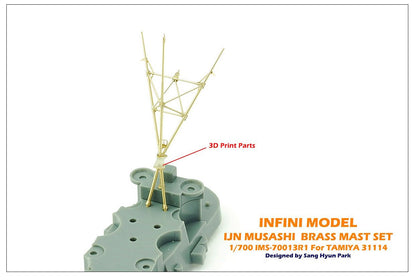 Infini Model 1/700 Scale Brass Mast Set for Japanese Battleship Musashi