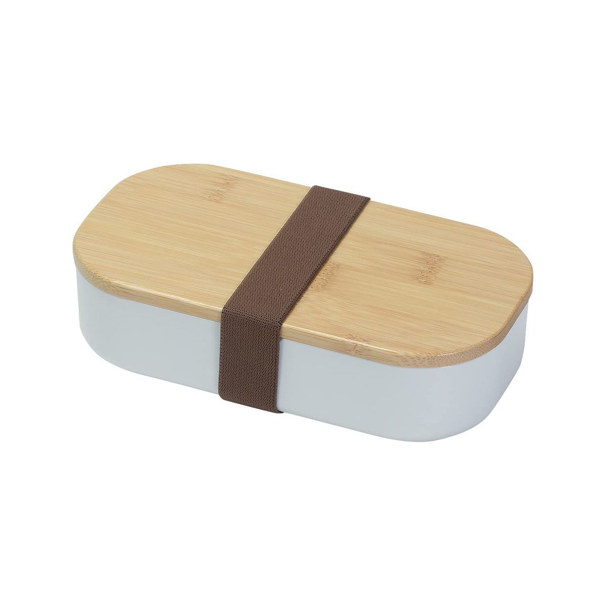 Paarukinzoku Bento Box Lunch Box 600ml with Bamboo Lid White