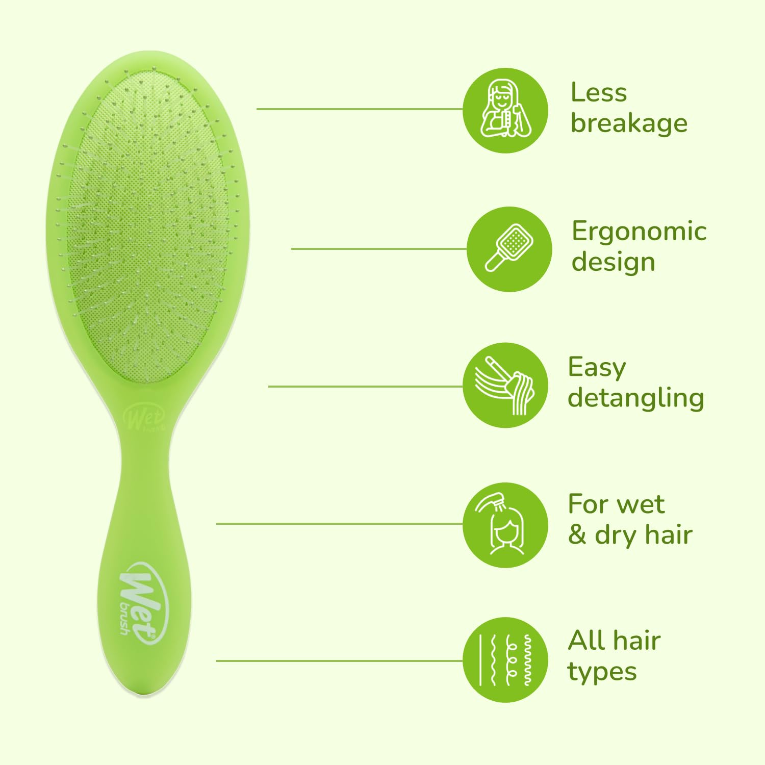 Wet Brush Original Detangler Summer Quench Lime Rita