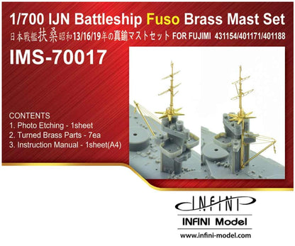 Infini Model 1/700 Scale Parts Set for Japanese Navy Battleship Fusō