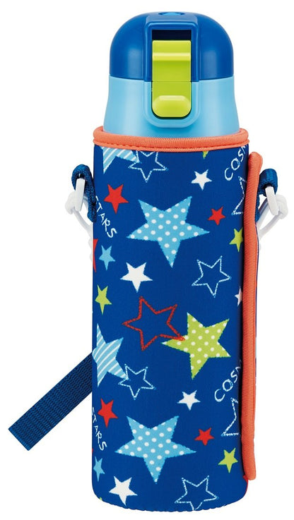 Skater Stainless Steel Water Bottle with Cover 470ml for Kids