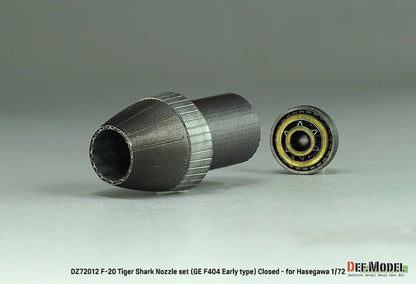 DEF.MODEL 1/72 Scale F-20 Tiger Shark GE F404 Nozzle Set for Hasegawa