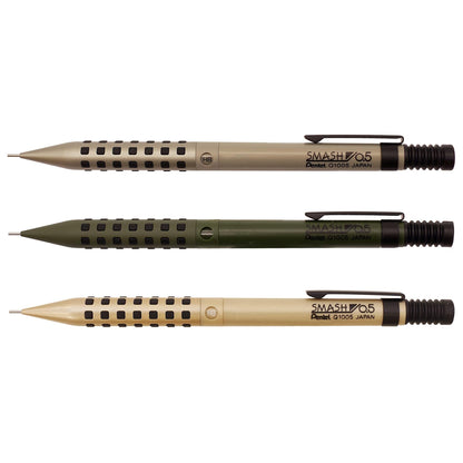 Pentel Smash Mechanical Pencil 0.5mm Gunmetal Body Limited Edition