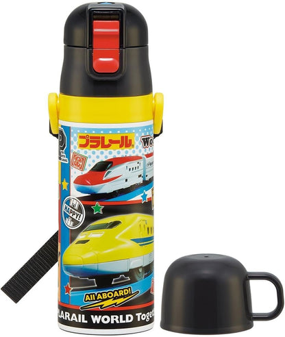 Skater Kids Water Bottle 2WAY 470ml Stainless Steel Lightweight