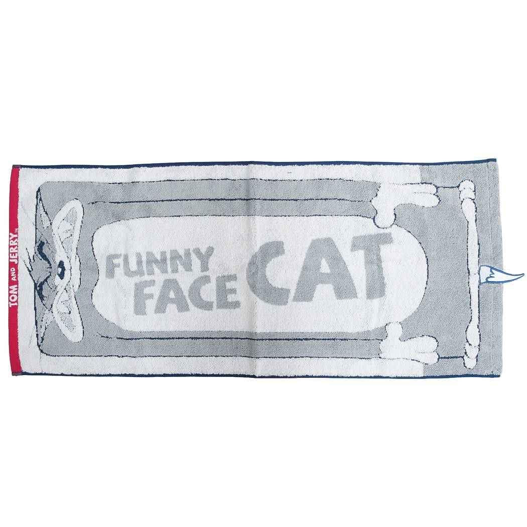 Marushin Face Towel Tom and Jerry Fun Face Cat Cotton Antibacterial