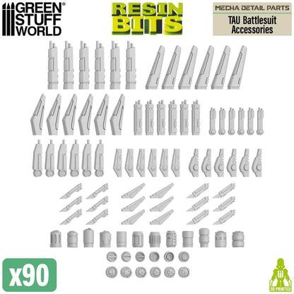 Green Staff World Battle Suit Accessories Set of 90 Model Parts