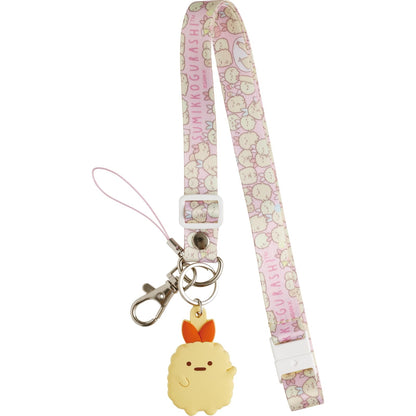 San-X Sumikko Gurashi Neck Strap Ebi Fry no Shippo 400x15mm
