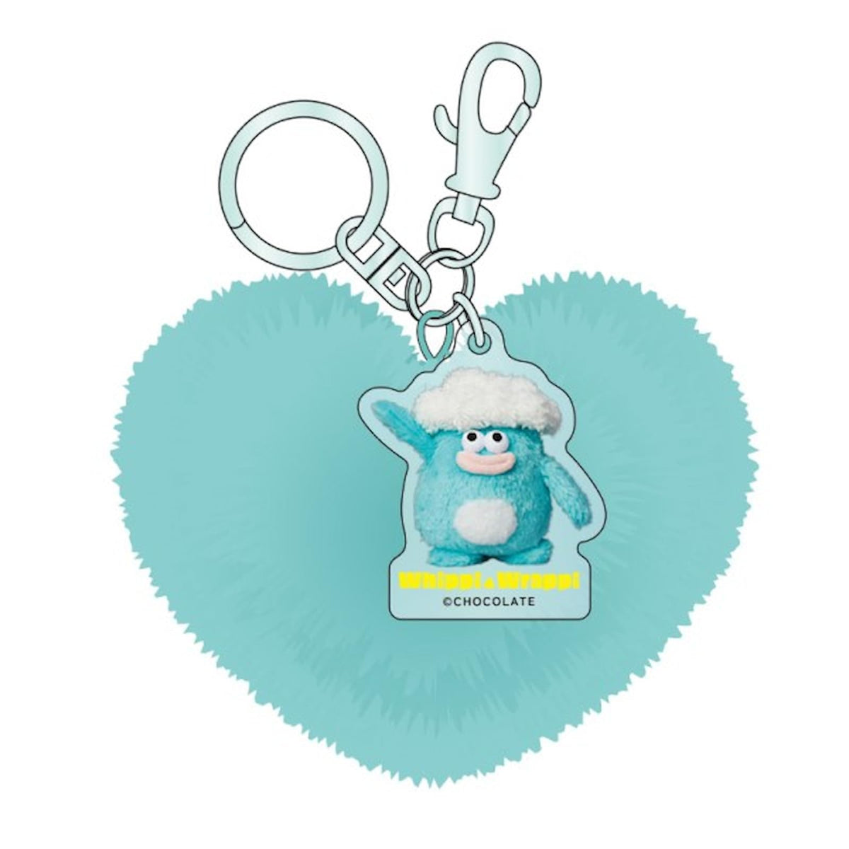 K Company Heart-Shaped Fur Key Holder Mint Color