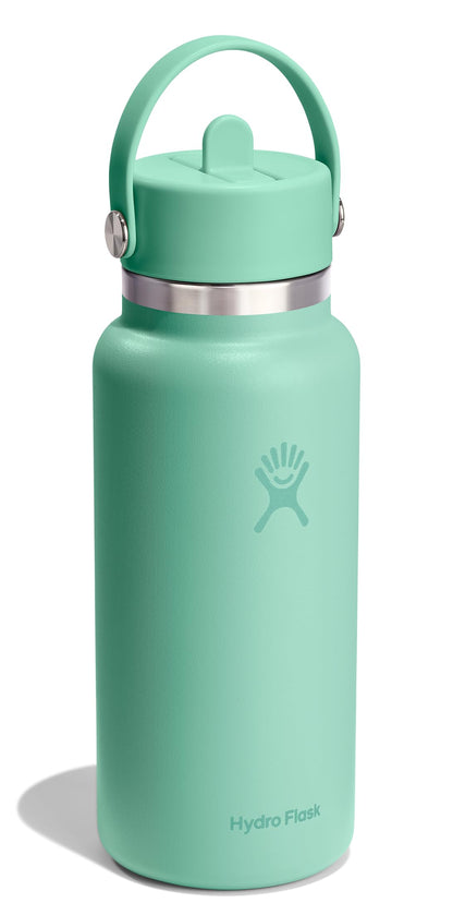 Hydro Flask Wide Mouth Flex Straw 32oz Mermaid Green Bottle