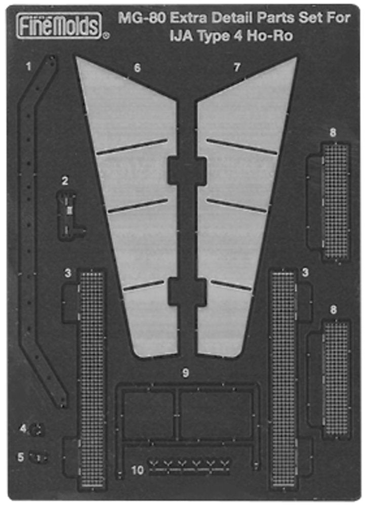FineMolds 1/35 Scale Detail Parts for Type 4 Self-Propelled Gun