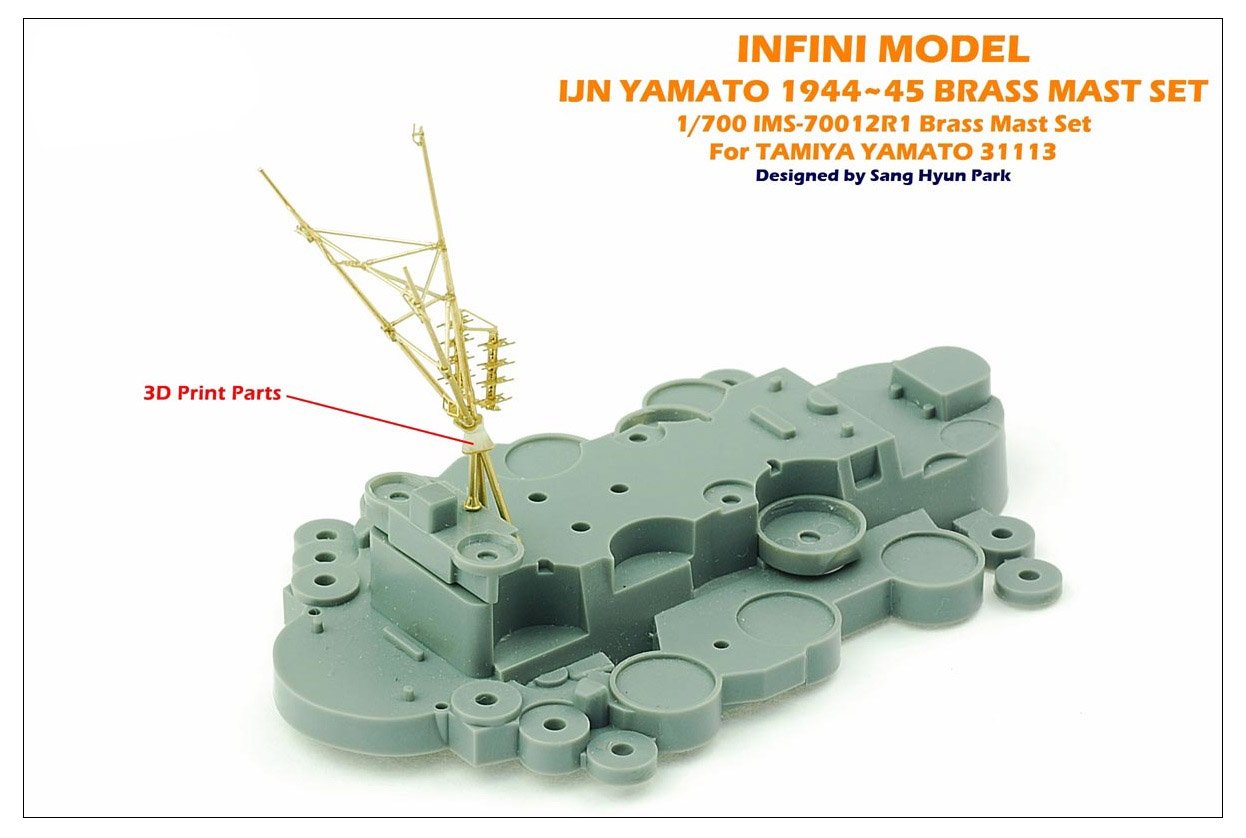 Infini Model 1/700 Japanese Navy Battleship Yamato Brass Mast Set
