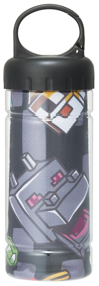 Skater Cooling Towel with Case for Boys 30x100cm Minecraft Design