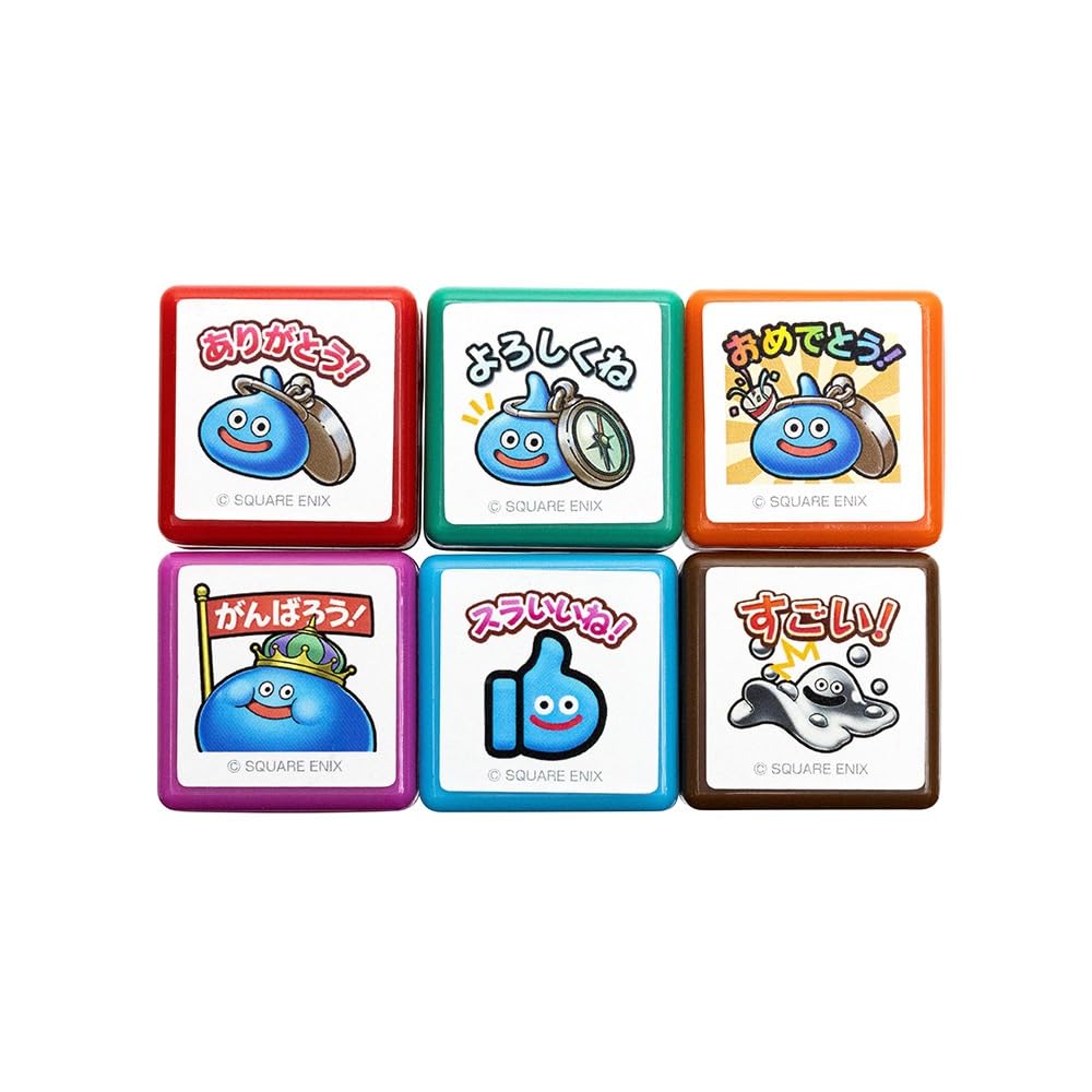 SQUARE ENIX Dragon Quest Walk Self-Inking Stamp Set, 6 Stamps