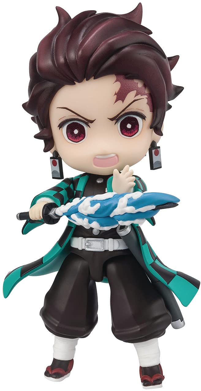 TAMASHII NATIONS Figuarts mini Demon Slayer: Kimetsu no Yaiba Tanjiro Kamado (Water Breathing), Approx. 90mm PVC &amp; ABS Painted Action Figure