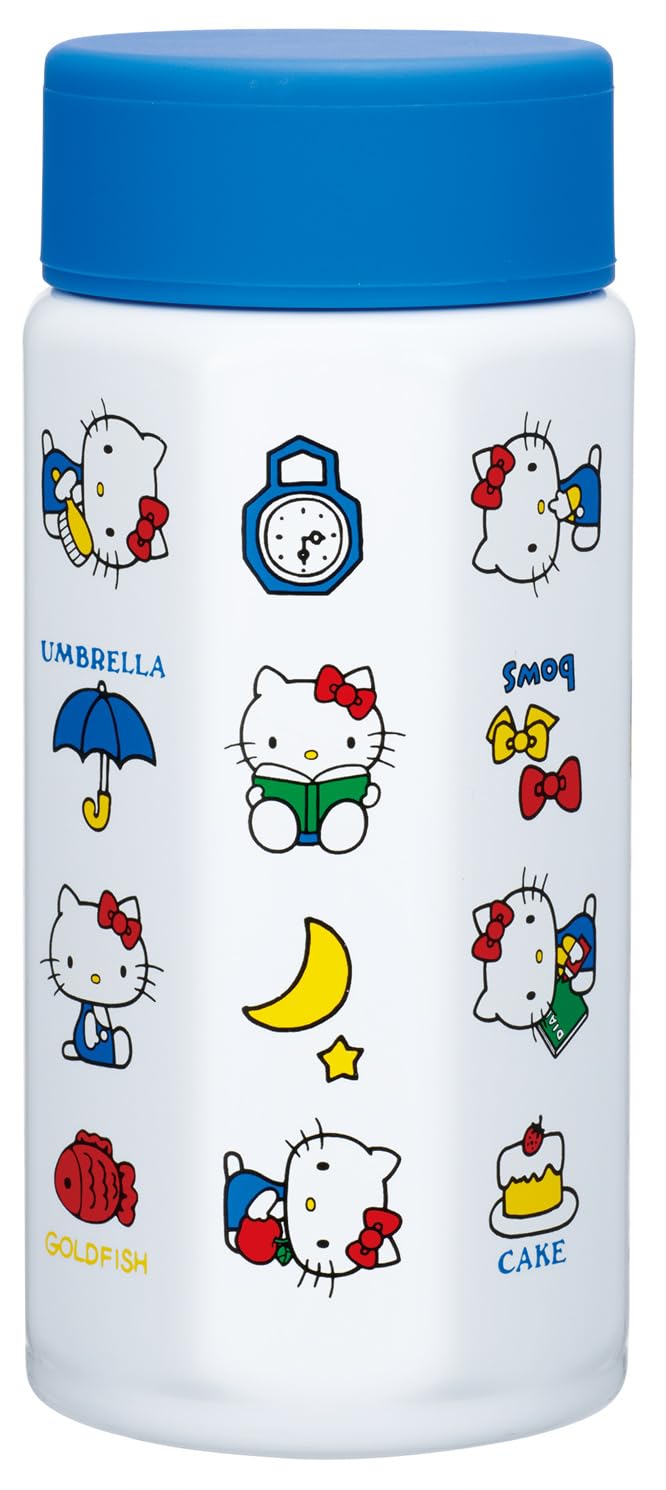 Skater Stainless Steel Octagonal Water Bottle 350ml with Hello Kitty Design