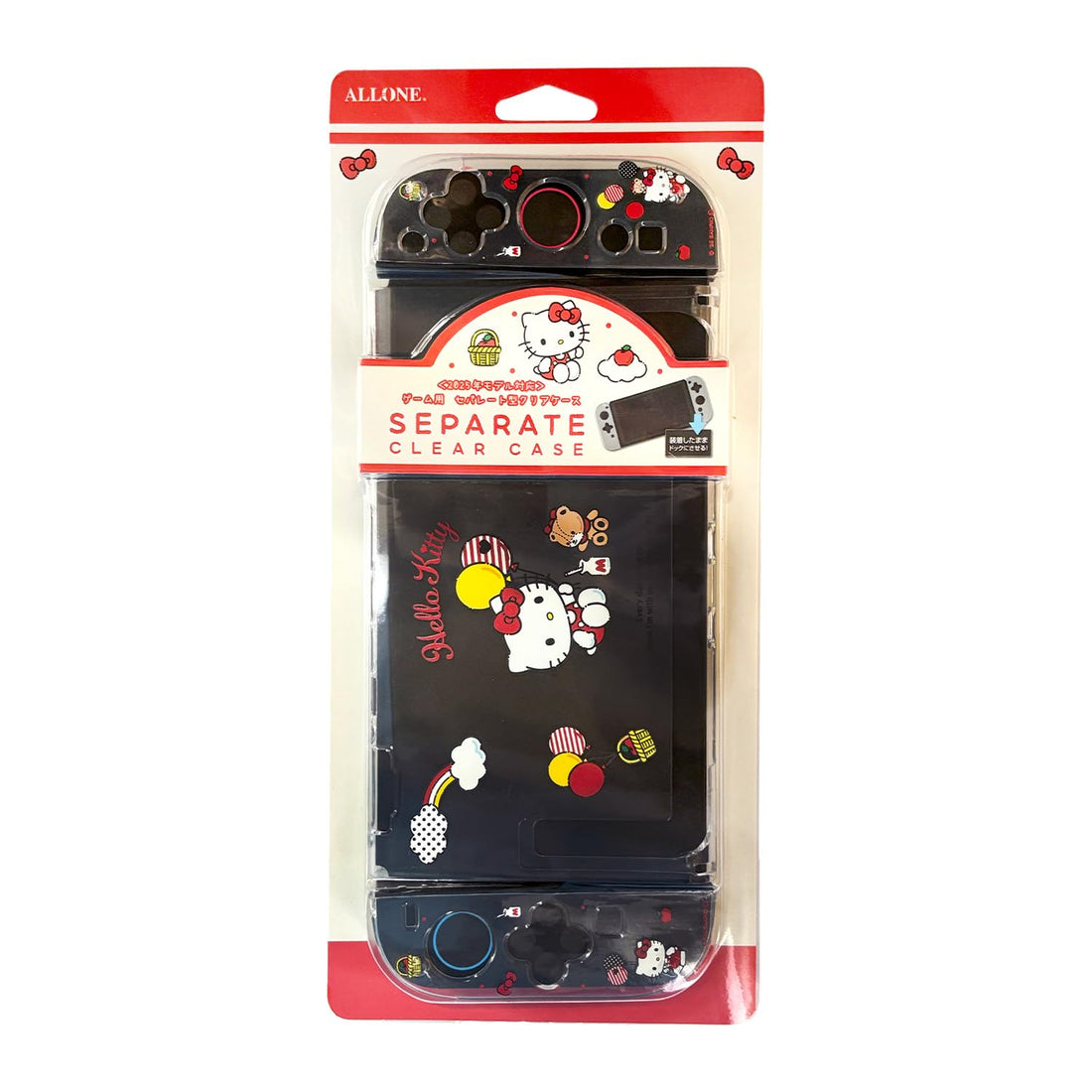 ALLONE Clear Case for Nintendo Switch 12x2x28cm Featuring Hello Kitty
