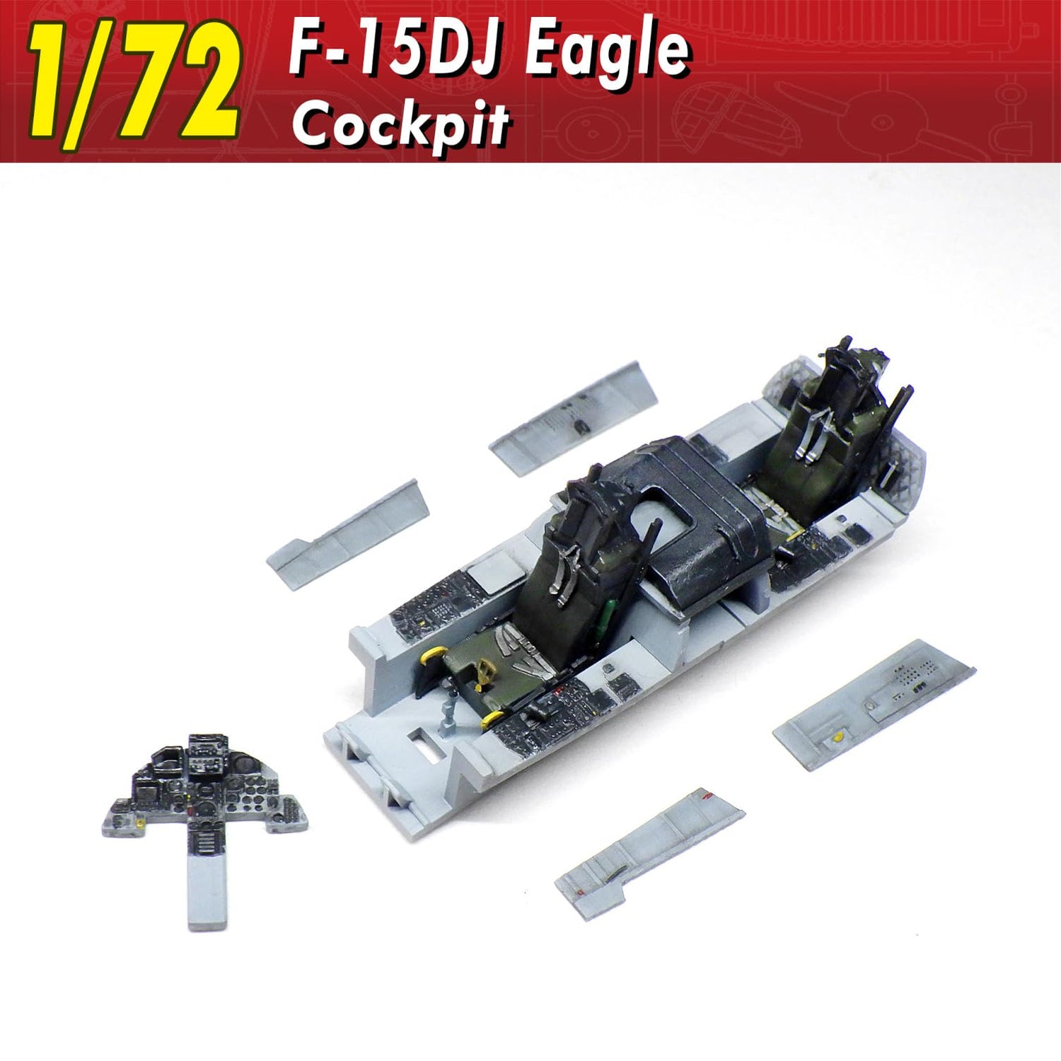 HMA 1/72 Japan Air Self-Defense Force F-15DJ Cockpit Model Parts