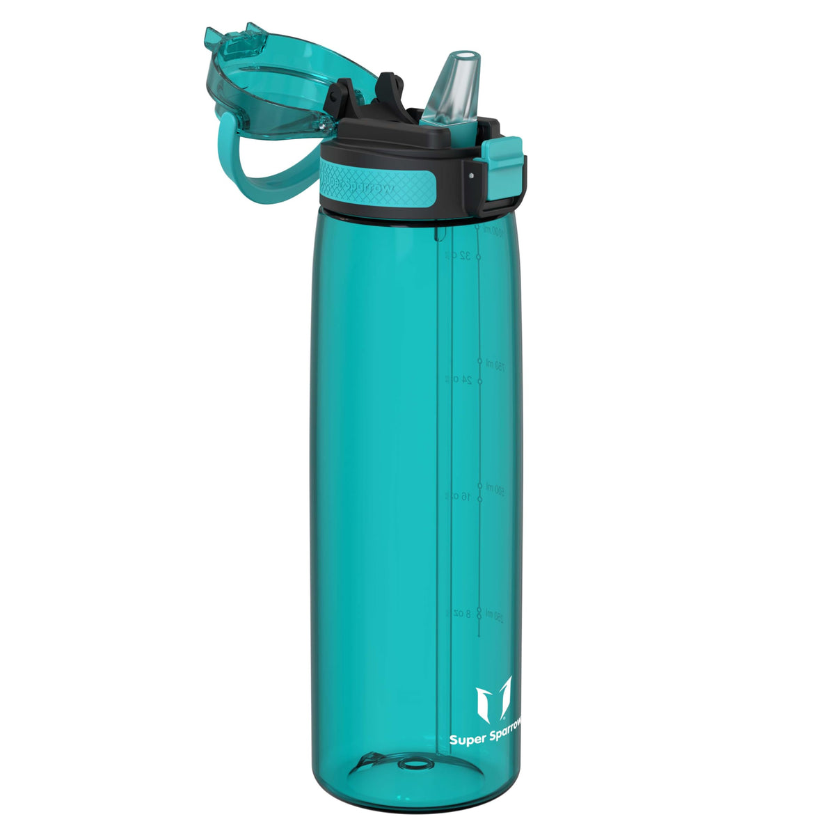 Super Sparrow Water Bottle 1L with Straw BPA-Free Tritan Design