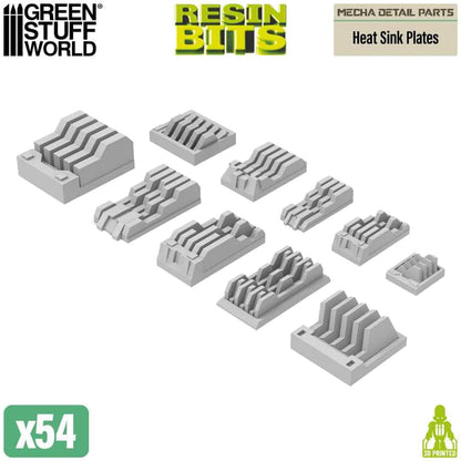 Green Staff World Heat Sink Plate Set of 54 for Model Kits