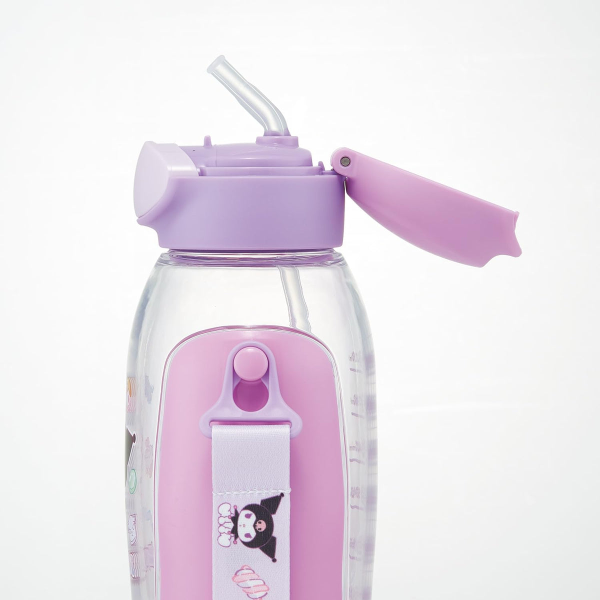 Skater One Push Straw Bottle with Shoulder Belt 780ml for Everyday Use