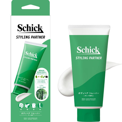 Schick Body Hair Remover Cream 150g with Soft Woody Fragrance