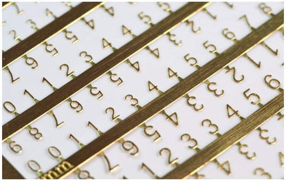 Maso Models Gothic Number Photo Etching Sheet for Scale Models 1.5 to 3.0mm