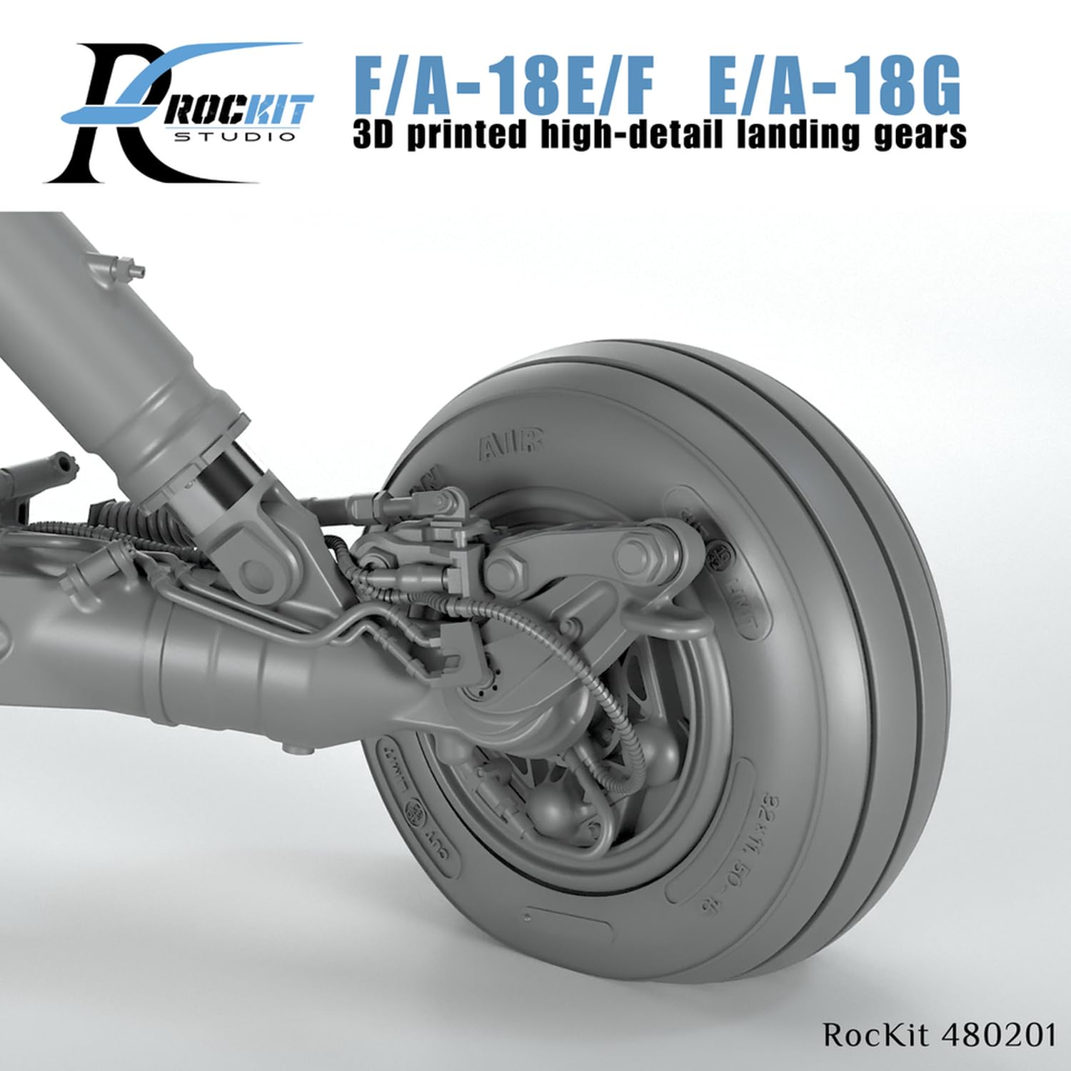 Rockit Studio 1/48 F/A-18E/F EA-18G Landing Gear Parts for Hasegawa Models