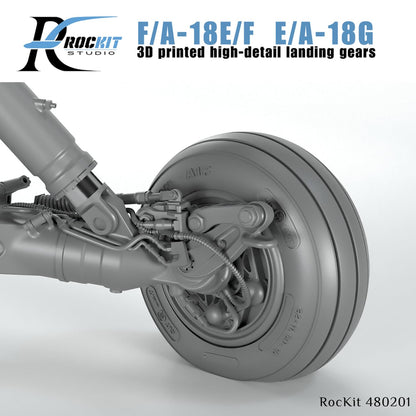 Rockit Studio 1/48 F/A-18E/F EA-18G Landing Gear Parts for Hasegawa Models
