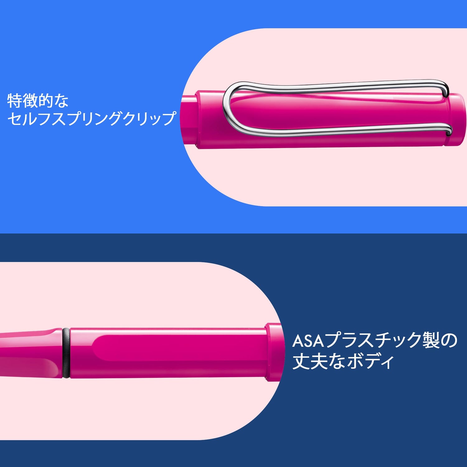 LAMY Safari Pink Rollerball Pen with Ergonomic Grip