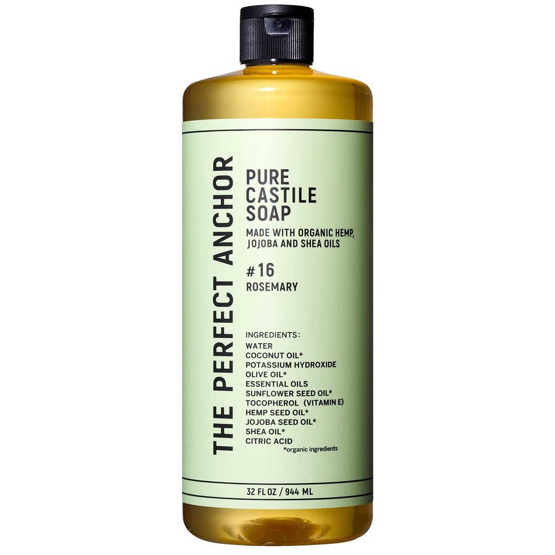 The Perfect Anchor Pure Castile Soap 944ml Rosemary Cleanser